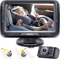 Rohent Baby Car Camera HD 1080P Monitor Crystal Night Vision Back Rear Facing Seat Mirror