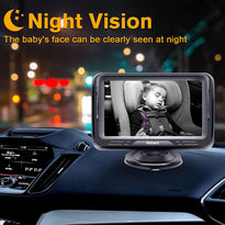 Rohent Baby Car Camera HD 1080P Monitor Crystal Night Vision Back Rear Facing Seat Mirror