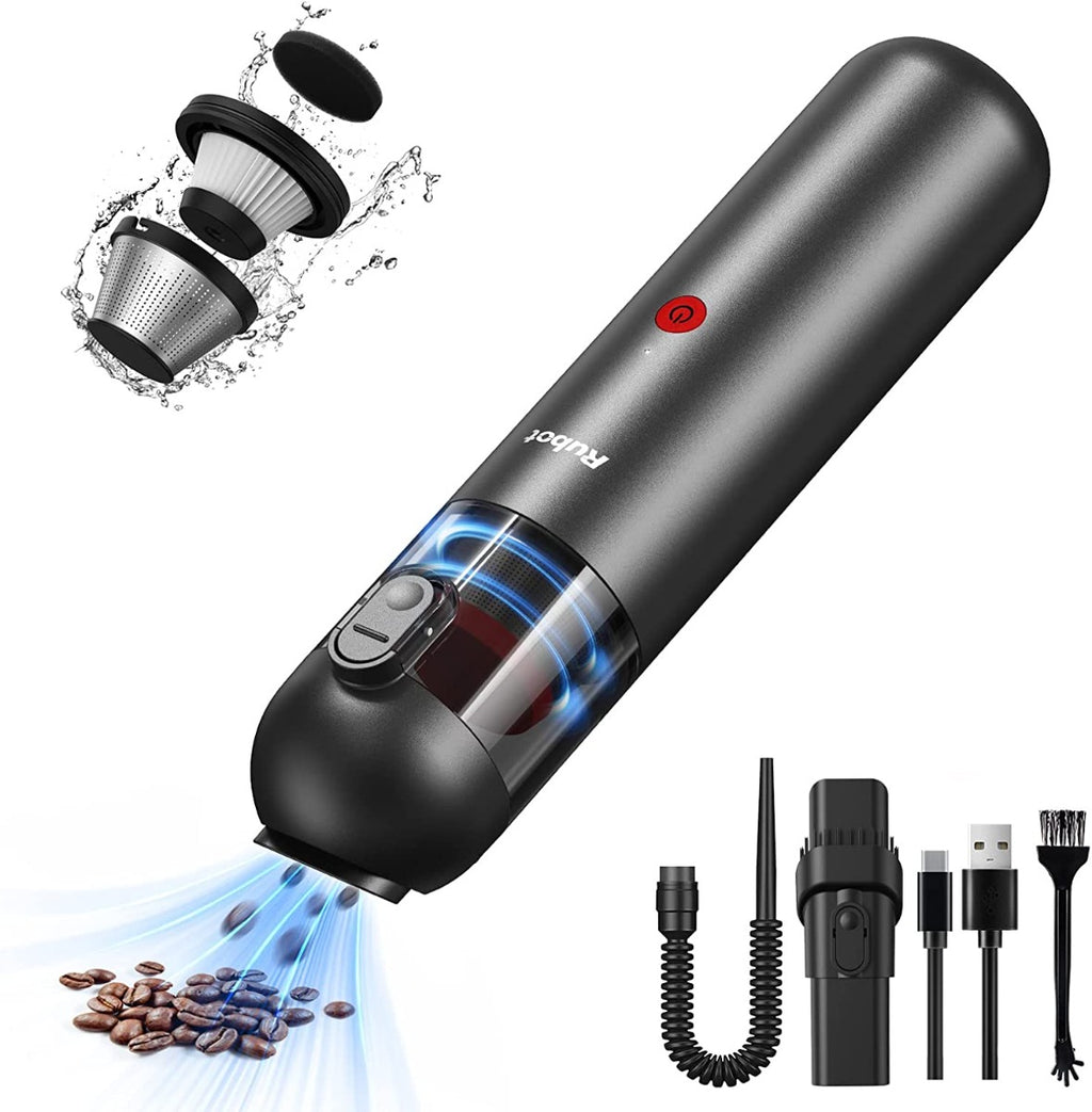 Rubot Car Vacuum Cordless Rechargeable, Vacuum Cleaner Portable Mini Vacuum Rechargeable for Home/Car/Office