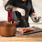 SAKI Sous Vide Stainless-Steel Cooker, 1100 Watts with Digital Display, Temperature and Timer for Cooking