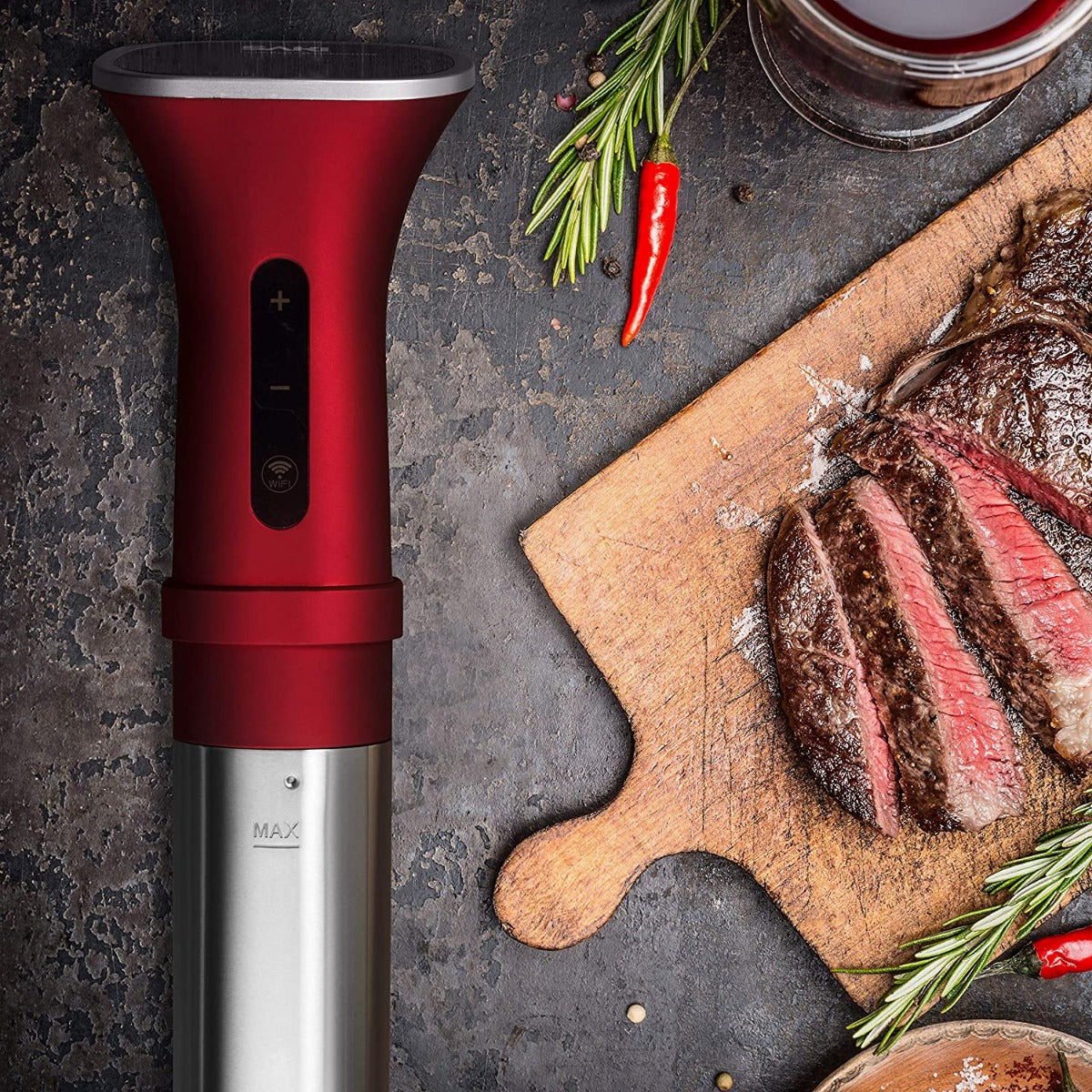 SAKI Sous Vide Stainless-Steel Cooker, 1100 Watts with Digital Display, Temperature and Timer for Cooking
