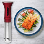 SAKI Sous Vide Stainless-Steel Cooker, 1100 Watts with Digital Display, Temperature and Timer for Cooking