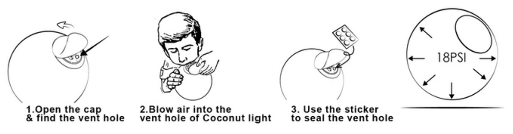 MOGICS Coconut: Waterproof Light Ball