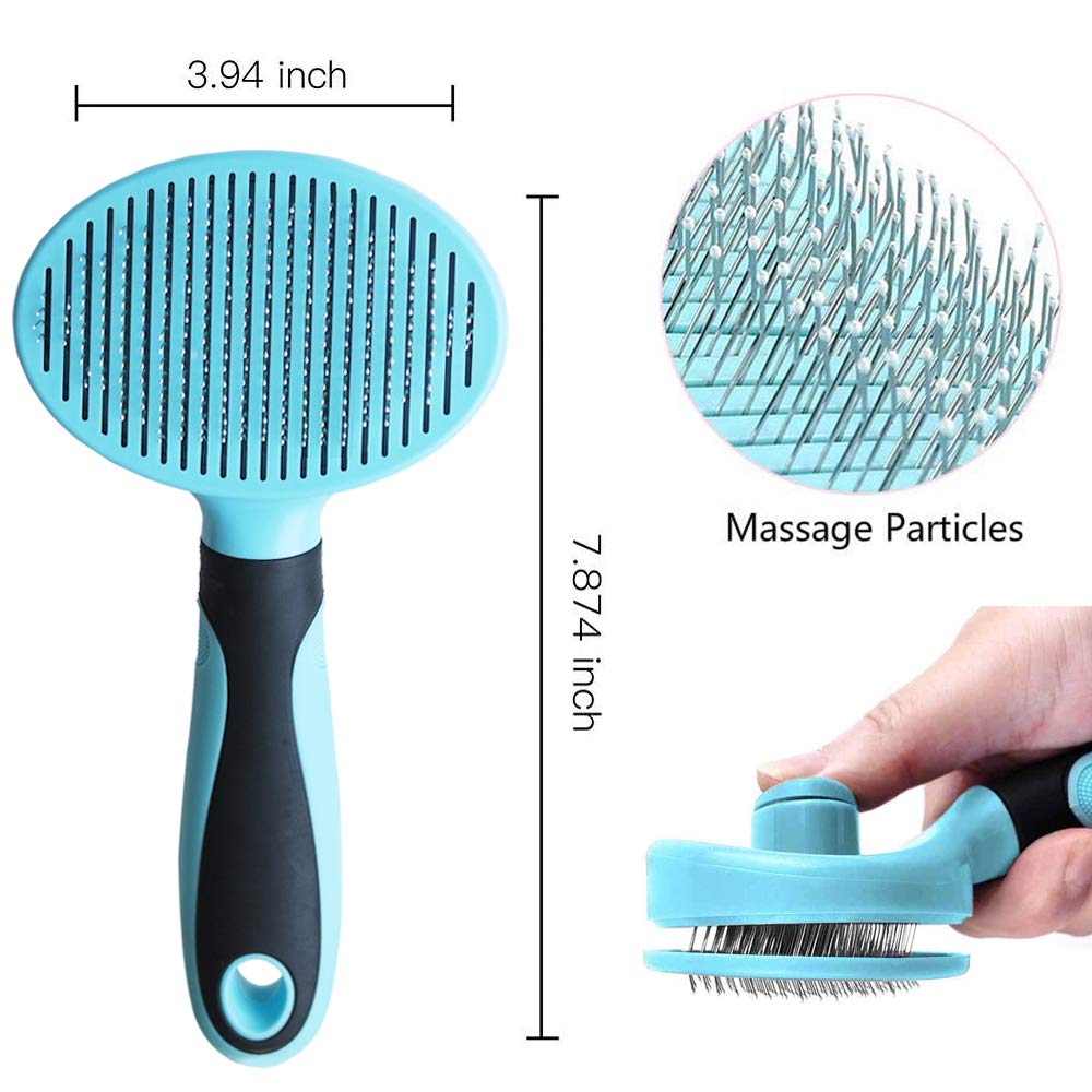 SDY IDUSE Dog & Cat Massage-Self Cleaning Brush for Shedding and Grooming