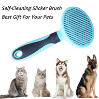 SDY IDUSE Dog & Cat Massage-Self Cleaning Brush for Shedding and Grooming