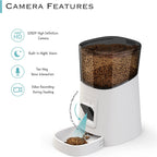 SEKOYA Automatic WiFi 6L Smart Pet Feeder with 1080p Camera, Auto + Manual Food Dispenser, iOS Android Compatible,  2.4GHz Wi-Fi Enabled,  Scheduled Feeding, Video Recording