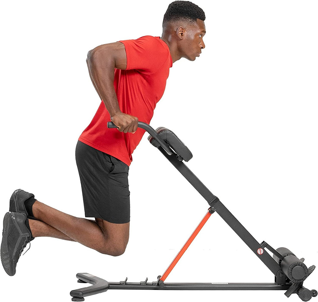 Sunny Health & Fitness Hyperextension Roman Chair with Dip Station - SF-BH620062, Black