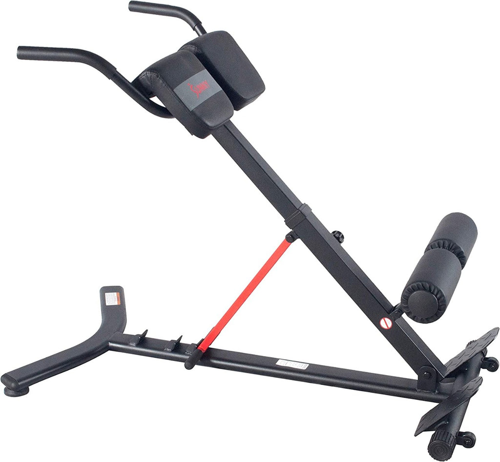 Sunny Health & Fitness Hyperextension Roman Chair with Dip Station - SF-BH620062, Black