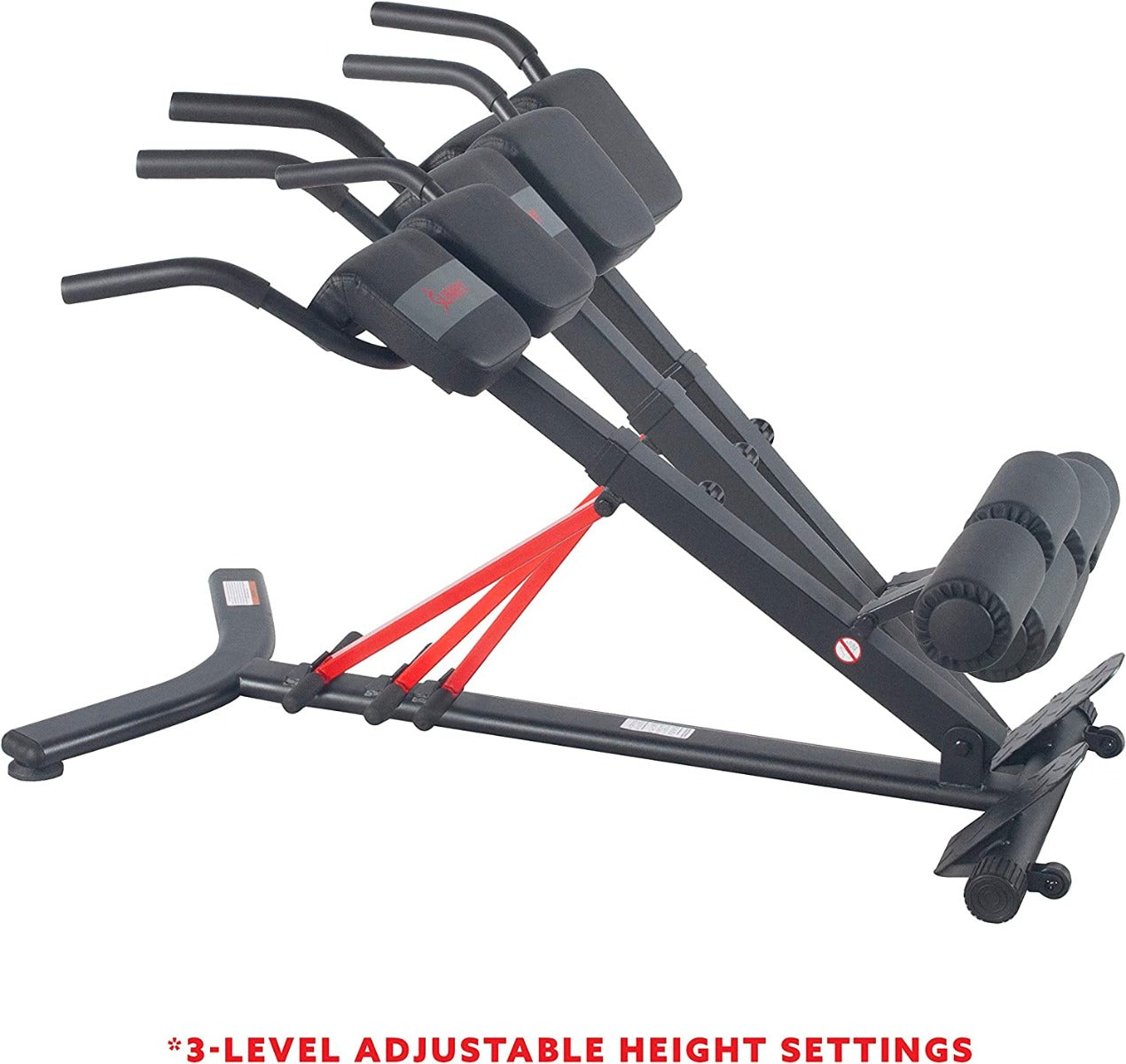 Sunny Health & Fitness Hyperextension Roman Chair with Dip Station - SF-BH620062, Black