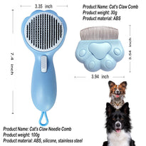 SLEILIN Self Cleaning Grooming Slicker Brush for Cats and Dogs