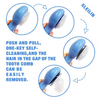 SLEILIN Self Cleaning Grooming Slicker Brush for Cats and Dogs