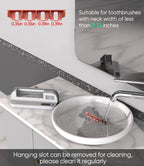 StarWin UV Toothbrush Sanitizer Dryer Heating and Fan Drying Function UVC-LED Tooth Brush Cleaner Sterilizer Holder Wall Mounted Suitable for Oral-B and Other Toothbrushes