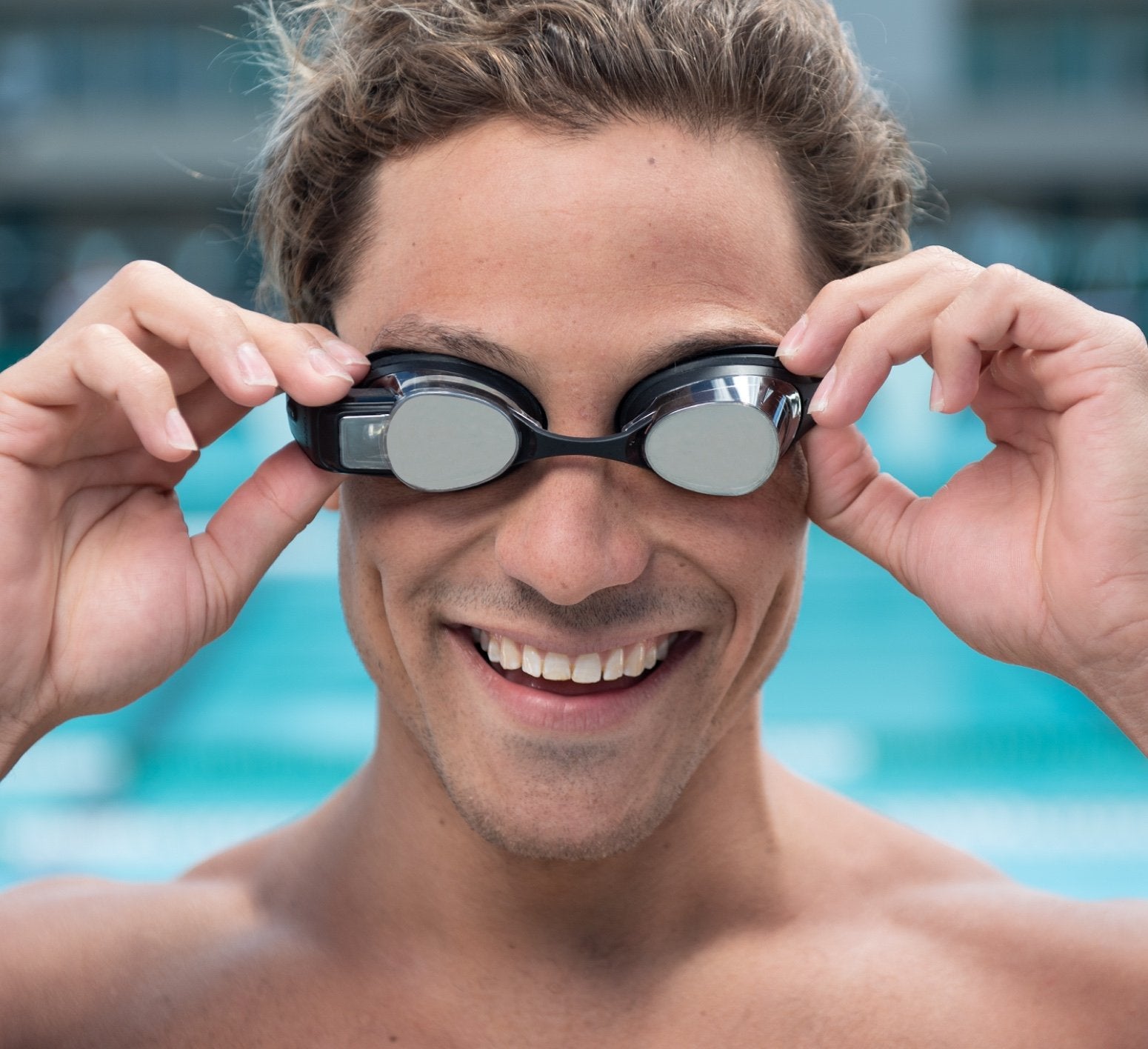 FORM Swim Goggles with a Smart Display