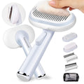 Tanoshimi Self Cleaning Grooming Slicker Brush for Cats and Dogs