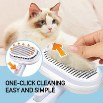 Tanoshimi Self Cleaning Grooming Slicker Brush for Cats and Dogs