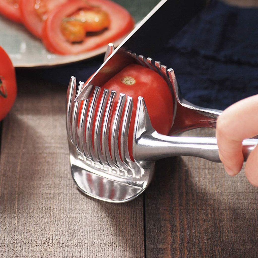 TANSOO Easy Tomato Slicer, Lemon Cutter & Fruit Tongs