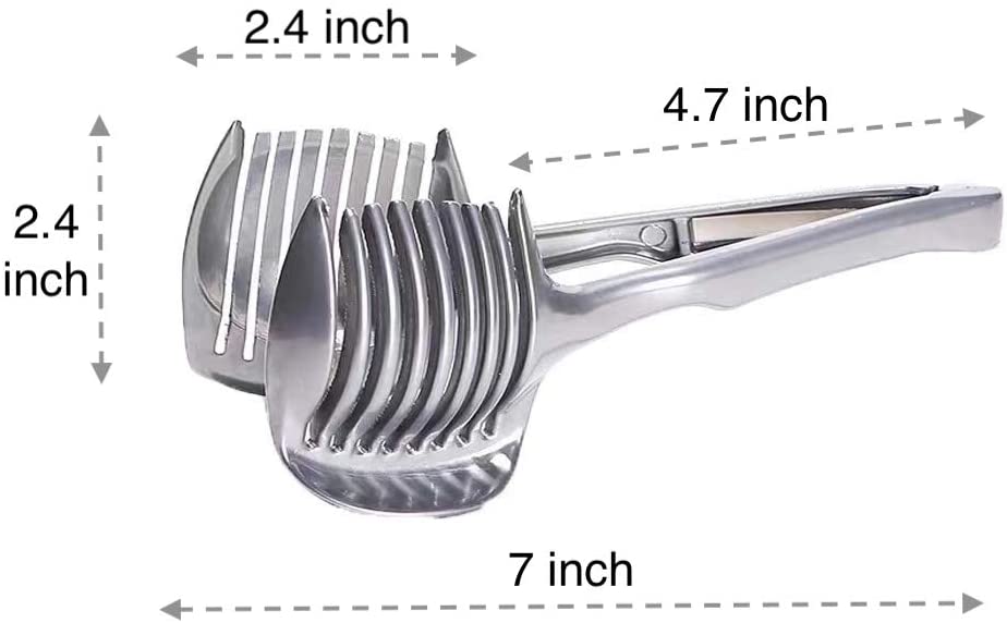 TANSOO Easy Tomato Slicer, Lemon Cutter & Fruit Tongs