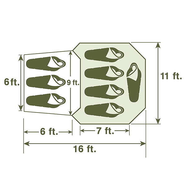 Wenzel 8 Person Klondike Tent