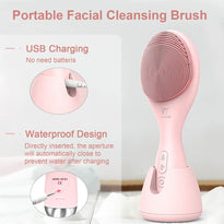 TIANG Sonic Facial Cleansing Brush with Heated Massage and Light Design for Gentle Exfoliating, Massaging, Skin Clean