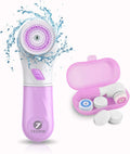 TKORW Facial Cleansing Brush 5 Rotating Brush Heads, 2 Modes, 2AA Power Supply, 360° Cleaning, Blackheads, Whiteheads, Calluses, exfoliating, Dead Skin Cleansing Spin Brush