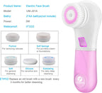 TKORW Facial Cleansing Brush 5 Rotating Brush Heads, 2 Modes, 2AA Power Supply, 360° Cleaning, Blackheads, Whiteheads, Calluses, exfoliating, Dead Skin Cleansing Spin Brush