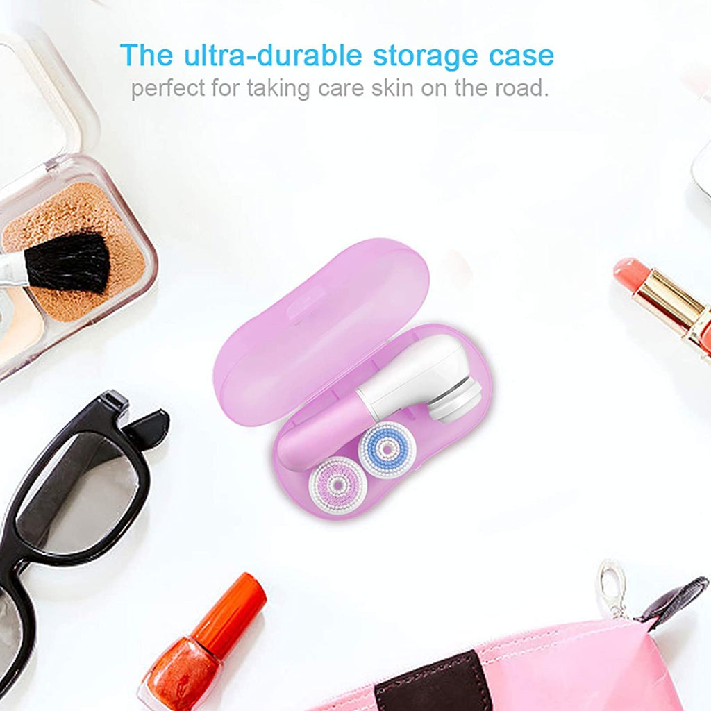 TKORW Facial Cleansing Brush 5 Rotating Brush Heads, 2 Modes, 2AA Power Supply, 360° Cleaning, Blackheads, Whiteheads, Calluses, exfoliating, Dead Skin Cleansing Spin Brush