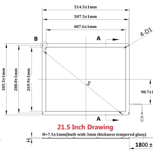 21.5 Inch Multi Points IR Touch Screen