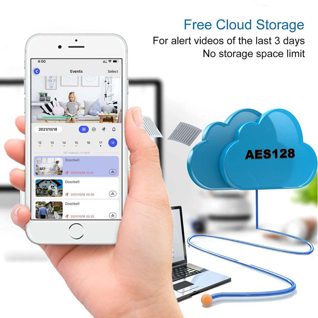 Towsen Video Doorbell Camera Wireless with Chime for Home Security