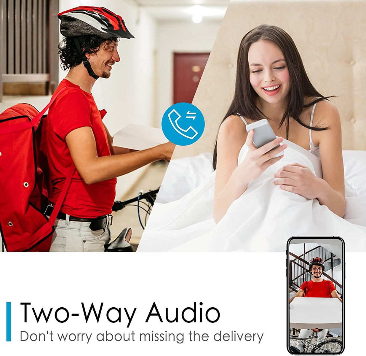 TOWSEN V10 Video Doorbell Home Security Camera with Chime