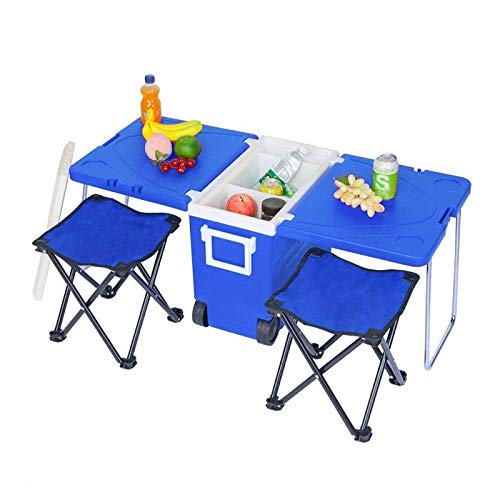 Goplus Outdoor Picnic Foldable Multi-function Rolling Cooler