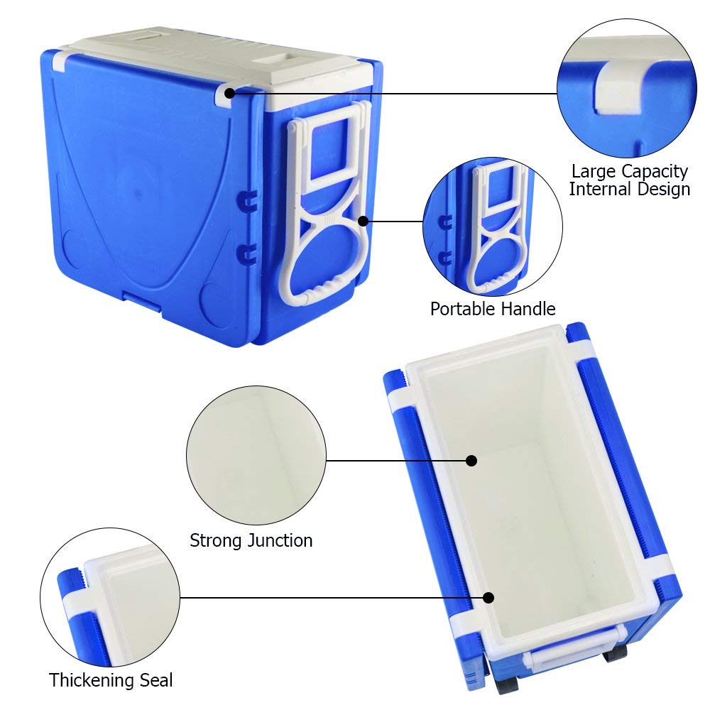 Goplus Outdoor Picnic Foldable Multi-function Rolling Cooler