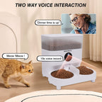 WHDPETS WiFi Pet Feeder with 1080P Camera for 2 Cats & Dogs, 5L Aotu Dog Food Dispenser with Feeding Mat, Portion Control, Dual Power Supply, Voice Recorder, 2.4G Wi-Fi Enabled
