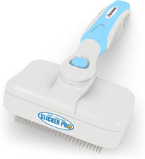 The Pet Portal Self Cleaning Grooming Slicker Brush for Cats and Dogs (Medium to Large)