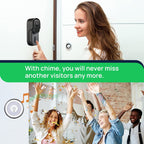 WINEES Video Doorbell Camera, Security Wi-Fi Camera Doorbell