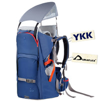 WIPHA Baby Backpack Carrier with Sun Canopy, Large Storage Space & Insulated Pocket, Adjustable Padded Child Seat