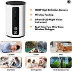 WOpet Smart Full HD WiFi Pet Camera with Night Vision for Pet Viewing, Two Way Audio Communication Designed to Monitor Your Pet Remotely