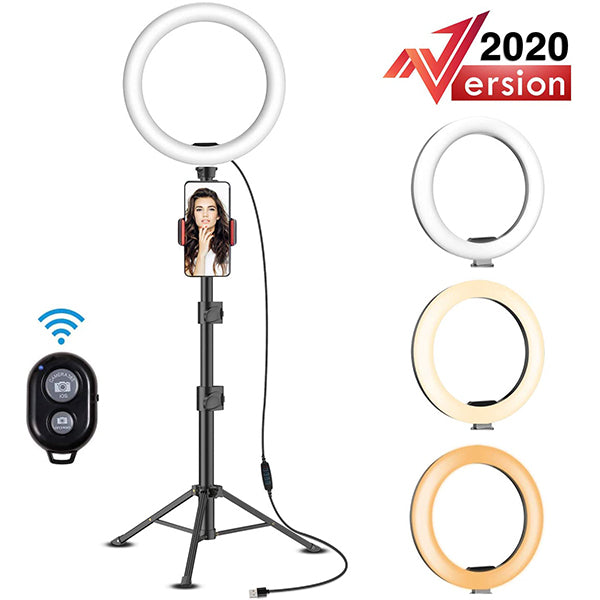10.2" Selfie Ring Light with Extendable Tripod Stand