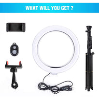 10.2" Selfie Ring Light with Extendable Tripod Stand