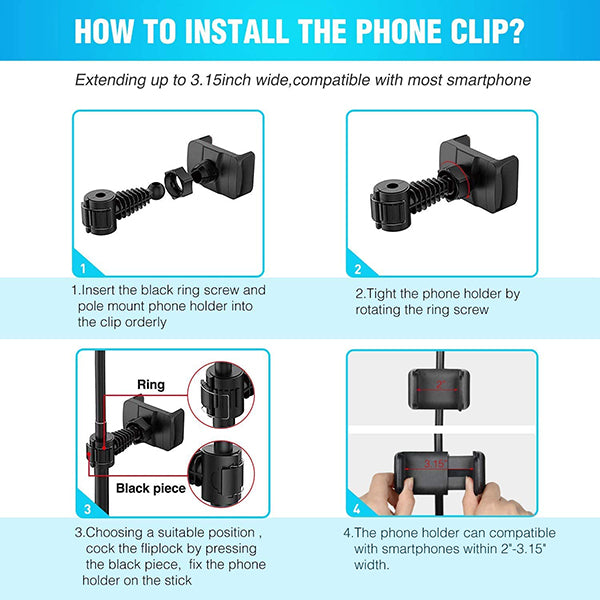 10.2" Selfie Ring Light with Extendable Tripod Stand