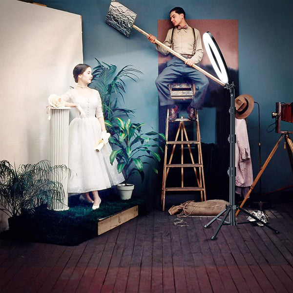 10.2" Selfie Ring Light with Extendable Tripod Stand