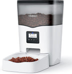 Ymiko Automatic Cat Food Dispenser with Voice Recorder, Timed Small Pet Feeder with Programmable Timer, 1-4 Meals Per Day (3L)