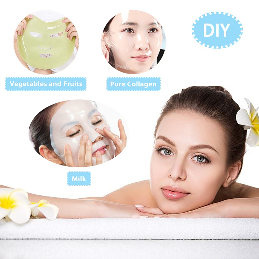 Touch Control Facial Mask DIY Machine with 32 Pcs Collagen, Automatic Intelligent Fruit Vegetable Facial Mask Maker, for Beauty Facial SPA Skin Care