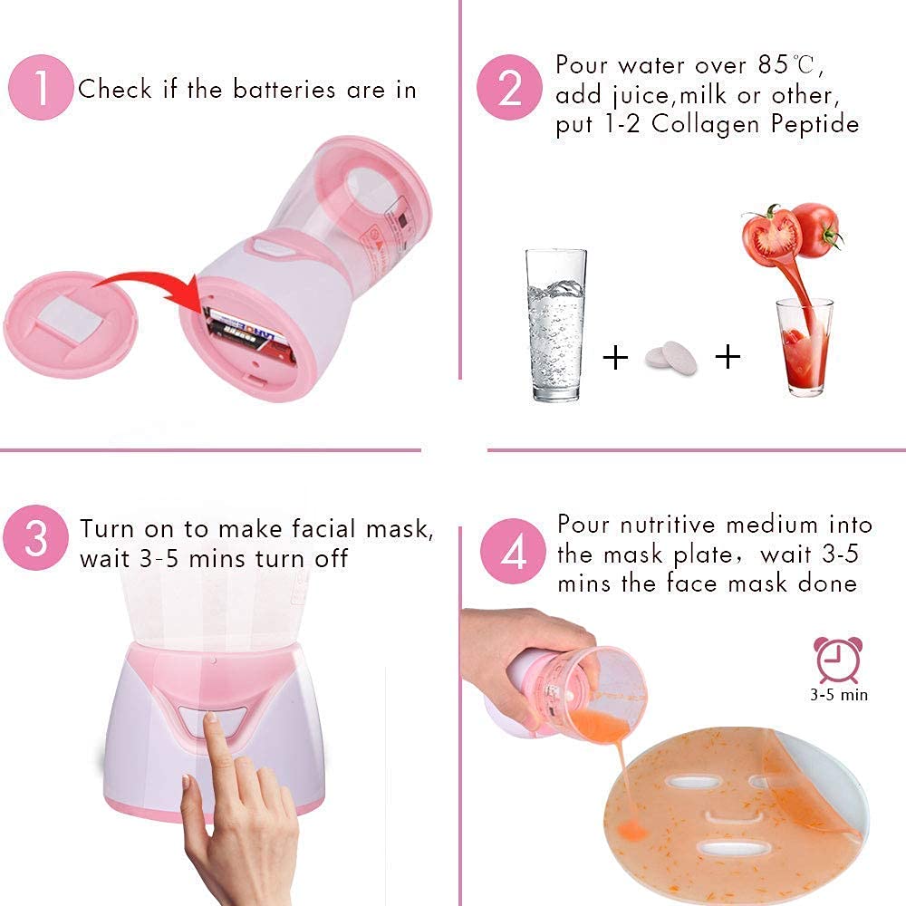 Facial Treatment DIY Fruit Vegetable Mask SPA Face Mask Skin Care Facial Mask Maker with Collagen Effervescent Tablets