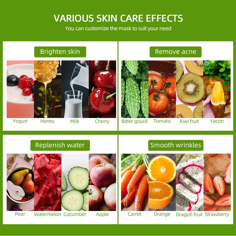 YZEENM Facial Mask Maker Machine with 32 Counts Collagen Pills