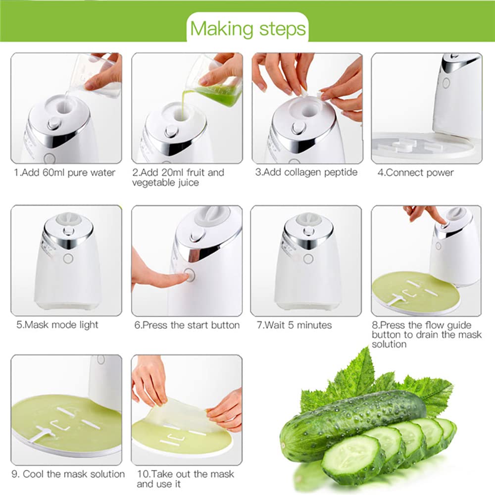 YZEENM Facial Mask Maker Machine with 32 Counts Collagen Pills