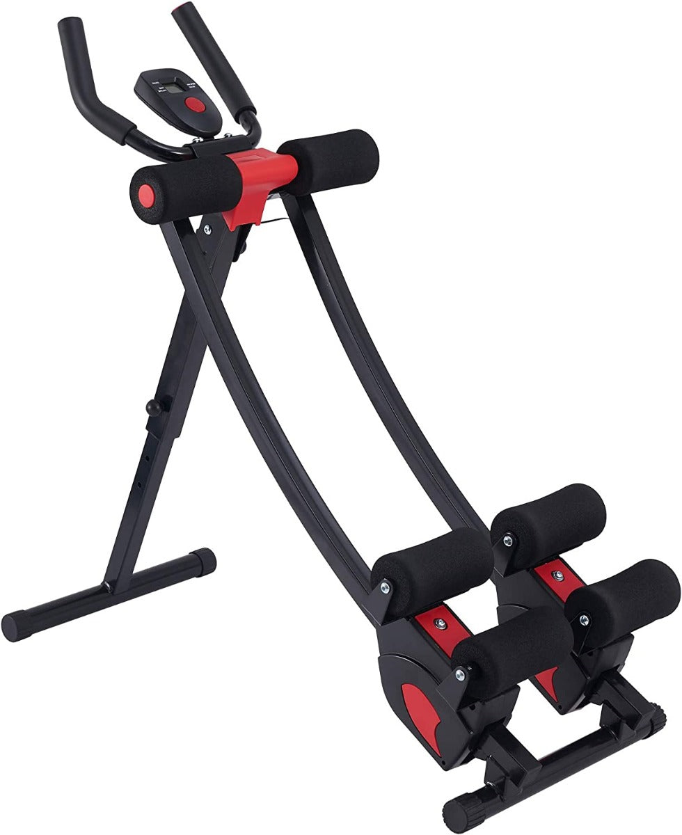 ZELUS Ab Crunch with Digital Display  Abdominal Training Machine with Independent Glide Paths and 4 Intensity Levels for Abdominal Leg and Arm Fitness, 330lb Cap