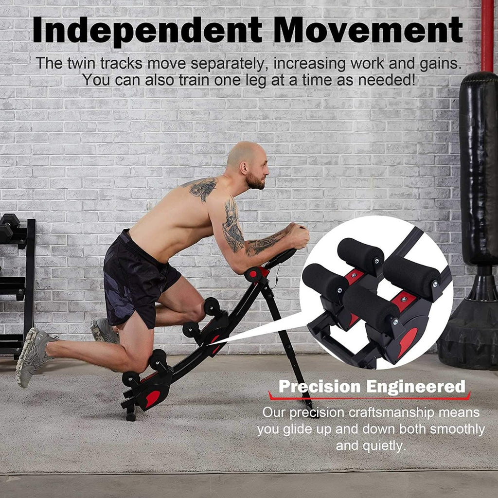 ZELUS Ab Crunch with Digital Display  Abdominal Training Machine with Independent Glide Paths and 4 Intensity Levels for Abdominal Leg and Arm Fitness, 330lb Cap