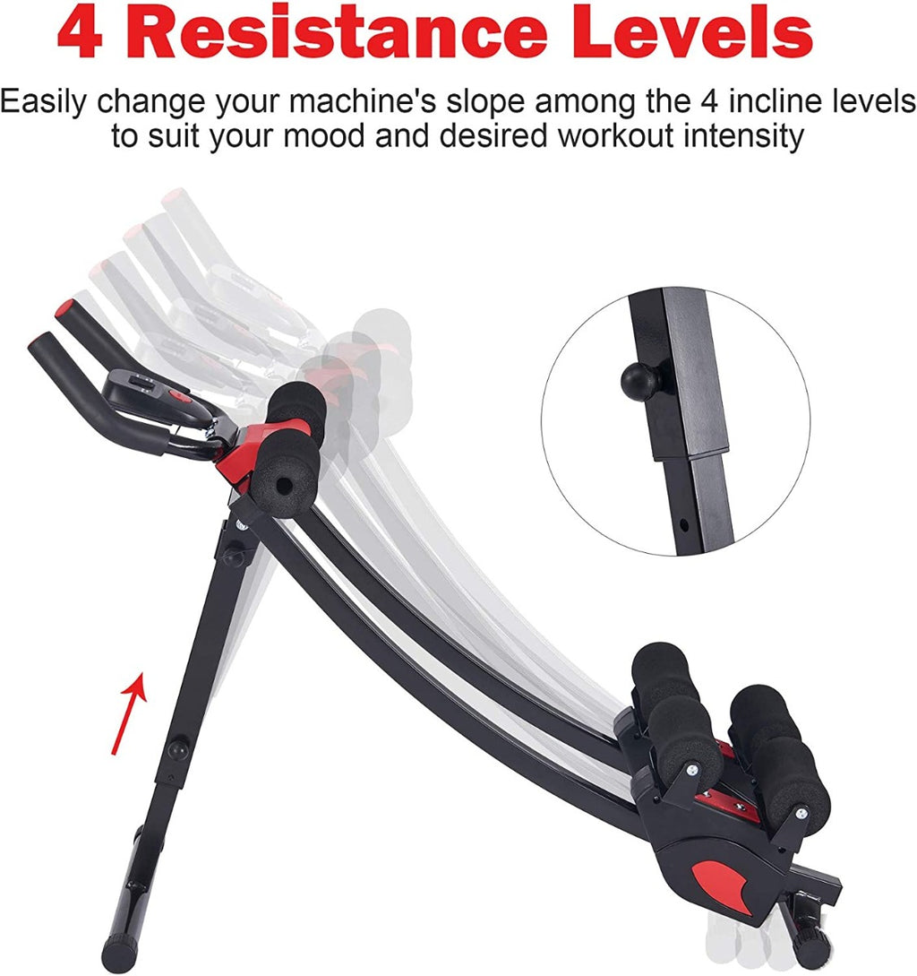 ZELUS Ab Crunch with Digital Display  Abdominal Training Machine with Independent Glide Paths and 4 Intensity Levels for Abdominal Leg and Arm Fitness, 330lb Cap
