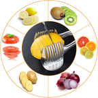 ZHG Aluminum Alloy Tomato Slicer, Lemon Cutter & Fruit Tongs