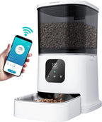 ZOKALEY Automatic Cat Feeders, 2.4G WiFi Enabled Programmable with Stainless Steel Bowl, Portion Control, APP Remote Control & 10s Voice Recorder for Small & Medium Pets